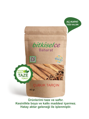 Premium Kalite Hatay'dan Doğal Çubuk Tarçın - Lezzetli ve Sağlıklı Baharat 80 gr.